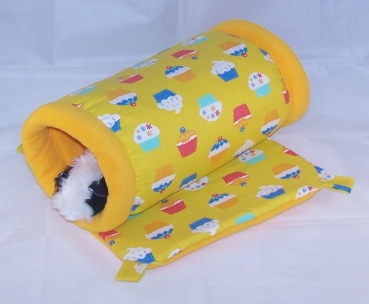 Preview: Kuschelsachenset 3 Teile, Hängemattengestell, Hängematte, Kuschelrolle, bunte Cupcakes