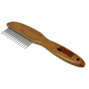 Bamboo Groom Hundekamm – 31 rotierende Zinken | Profi Entwirrungskamm für Fellpflege